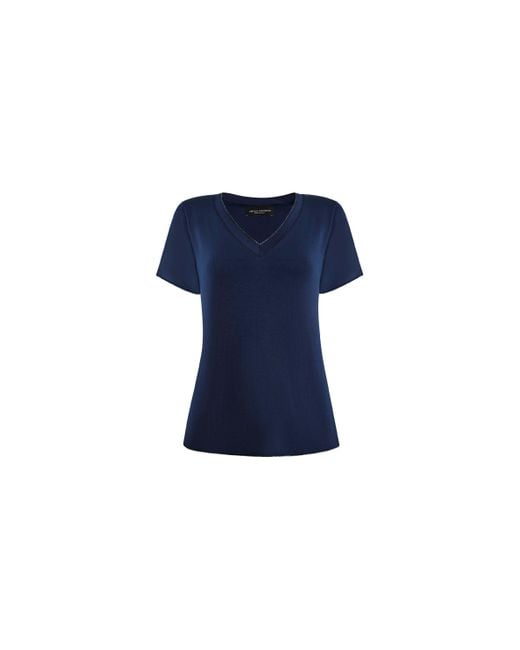 James Lakeland Blue V-Neck T-Shirt