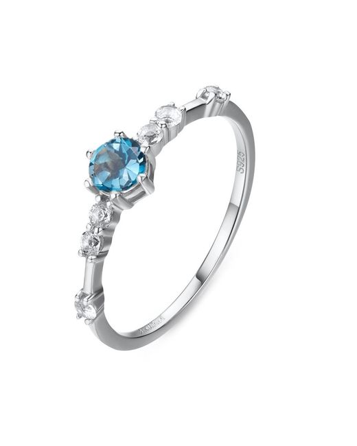 Azura Jewelry New York Blue The Center Of The Universe Topaz Ring Vermeil
