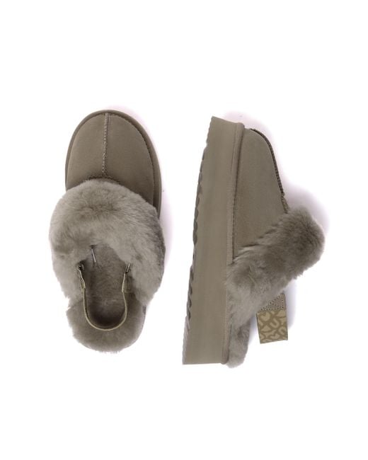 EverAu Australia Brown Wagtail Removable Strap Platform Slippers
