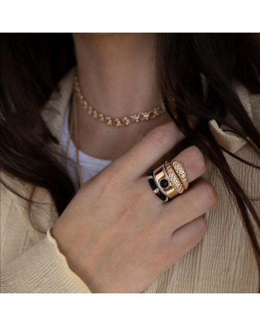 Leeada Jewelry Metallic Lamill Stacking Ring