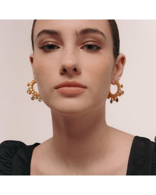 Lavani Jewels Metallic Ganimedes Hoop Earrings