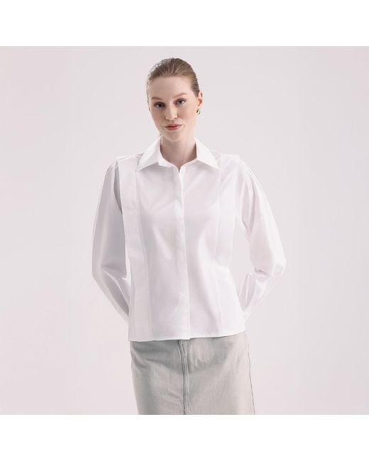 Maan Istanbul Pink Shirt With Hidden Buttoned Flywheel Detail