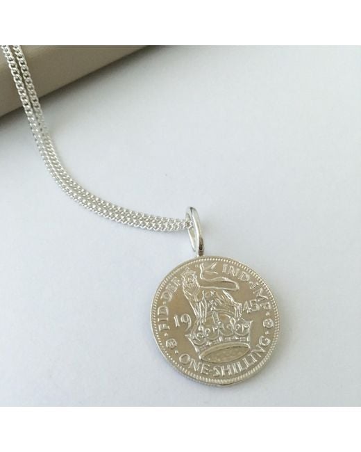 Katie Mullally Metallic British Shilling Coin Necklace