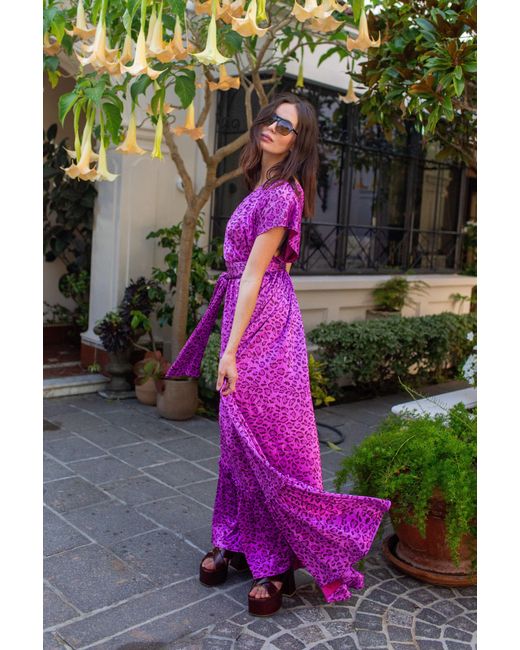 Jennafer Grace Purple Tatjana One Shoulder Maxi Dress