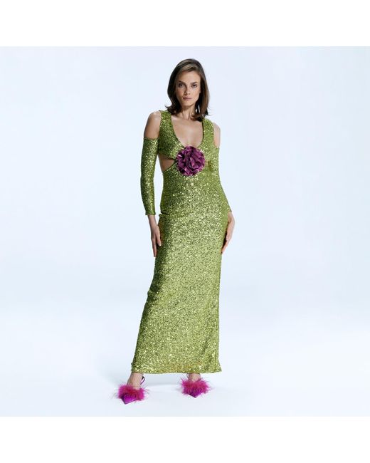 Nur Karaata Green Biltmore Dress