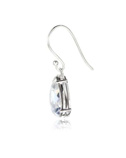 The Jewellery Store London Blue Pear Shaped Crystal Earrings