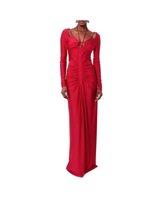 AGGI by HALEWSKI Red Dianna Maxi Evening Dress