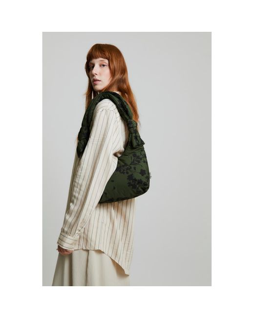 Lefrik Green Biwa Puffy Mini Bag Floral