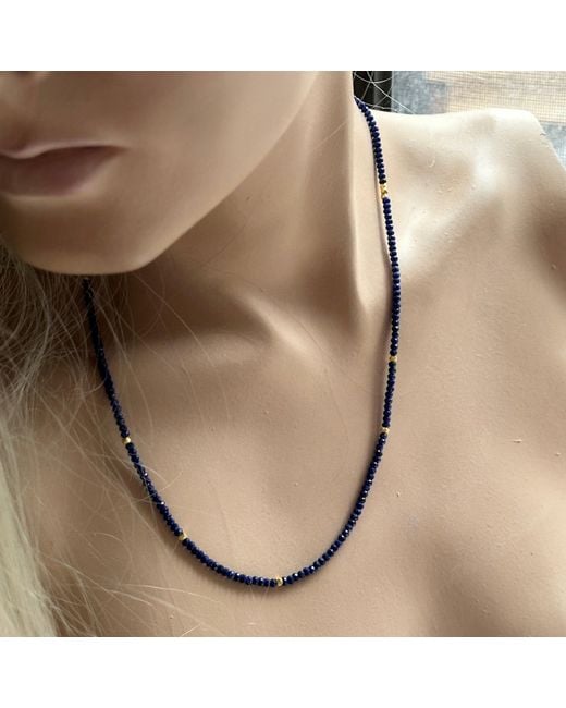 Lori Kaplan Design Blue Triple Wrap Lapis Bracelet Or Necklace
