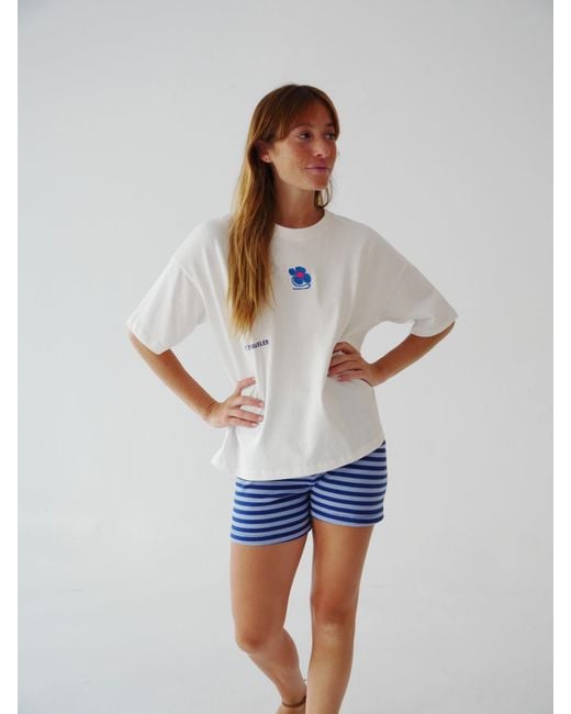 Mind Traveler White Mediterranean Flower T-Shirt