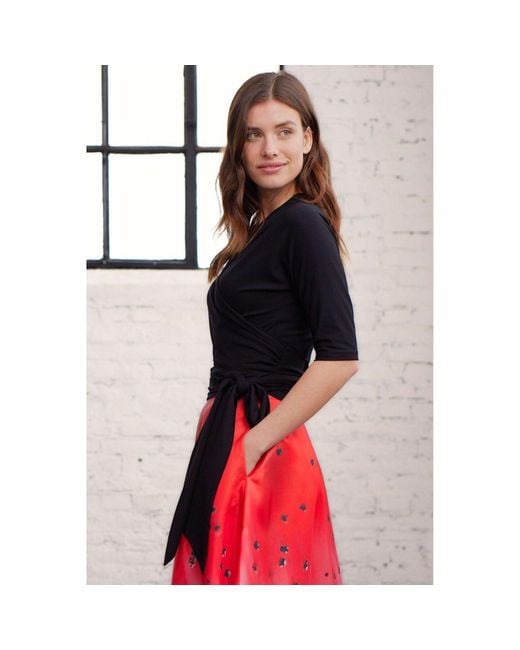 Marianna Déri Black Wrap Top