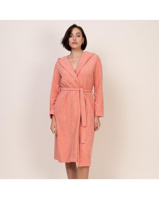 Oh!Zuza Pink Cotton Terry Hooded Robe