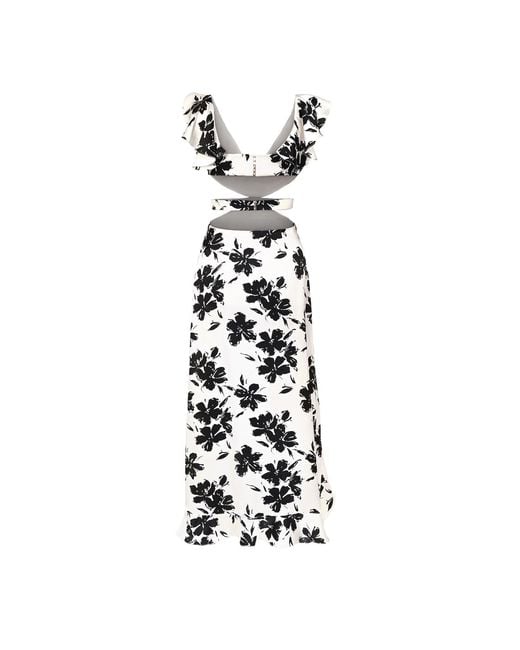 Anse Victorin White Angelina Silk Dress