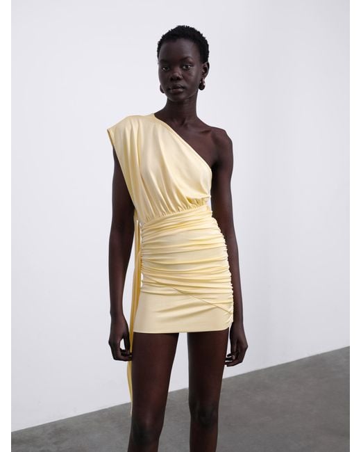 Sélone White Aurelie One-Shoulder Dress