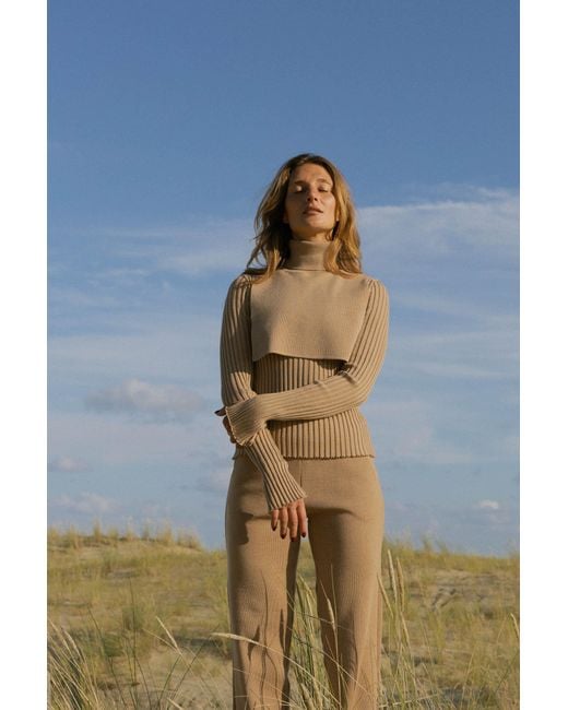 SALANIDA Natural Brera 100% Merino Long-sleeve Top Beige