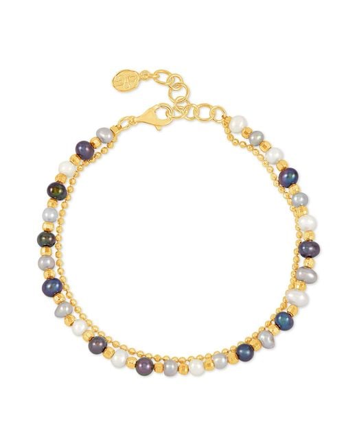 Dower & Hall Metallic Mixed Freshwater Timeless Pearl Bracelet