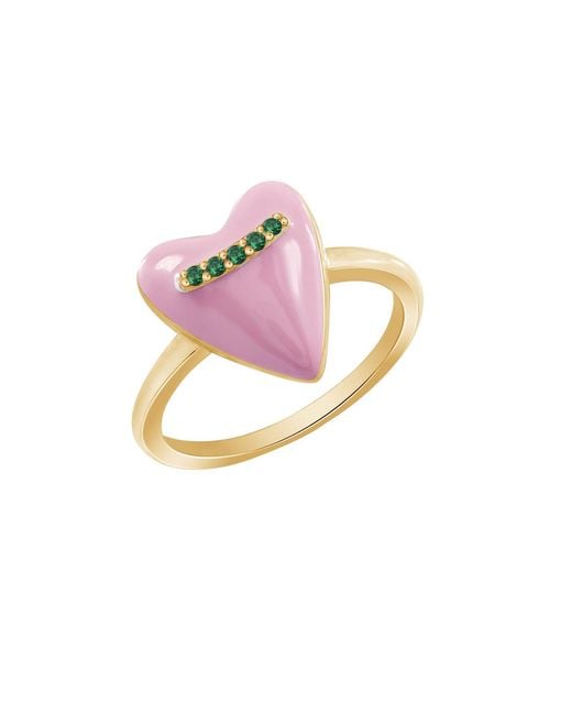 Diamonbliss White Puffy Heart Ring