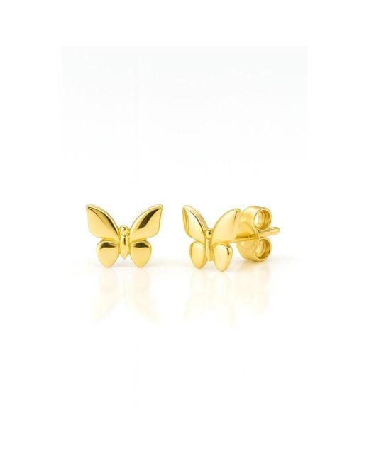 Unaloe Metallic Butterfly Earrings
