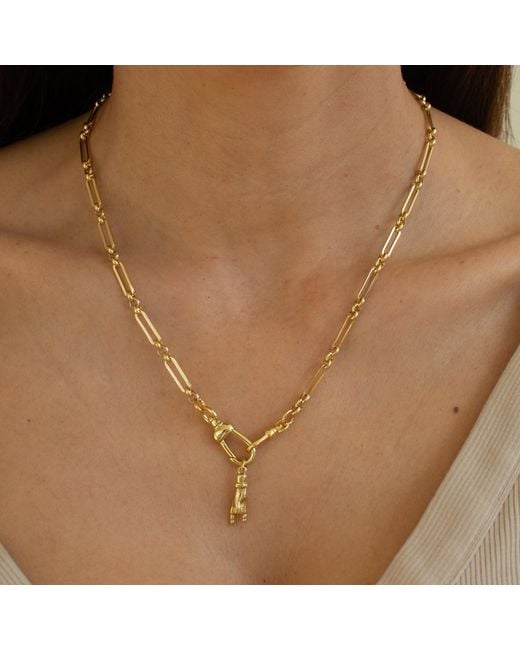 Alexie of Athens Metallic Tria Watch Chain Necklace