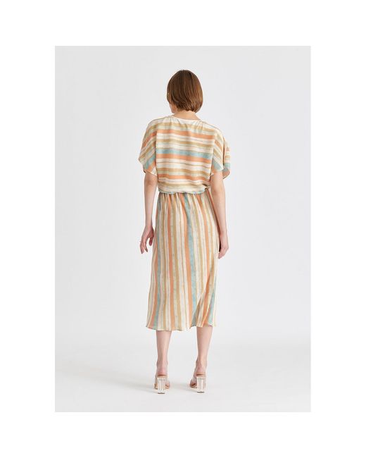Paisie Natural Two-Way Plisse Dress