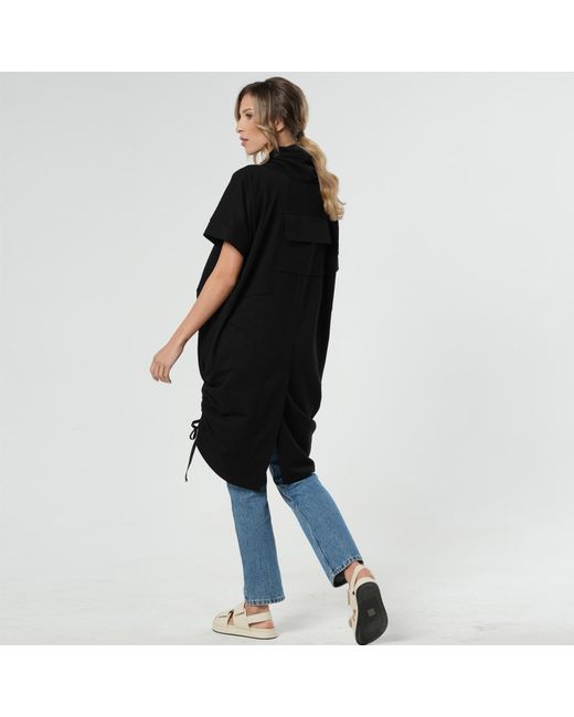 Metamorph Black Extravagant Draped Tunic
