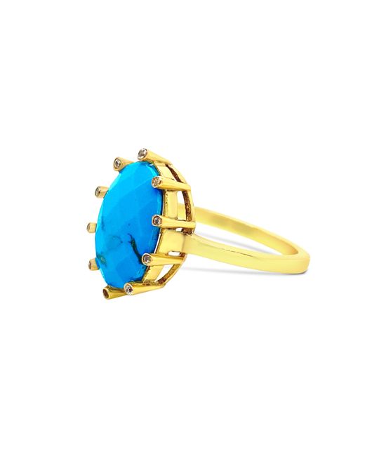 GEM BAZAAR Blue Crown Ring