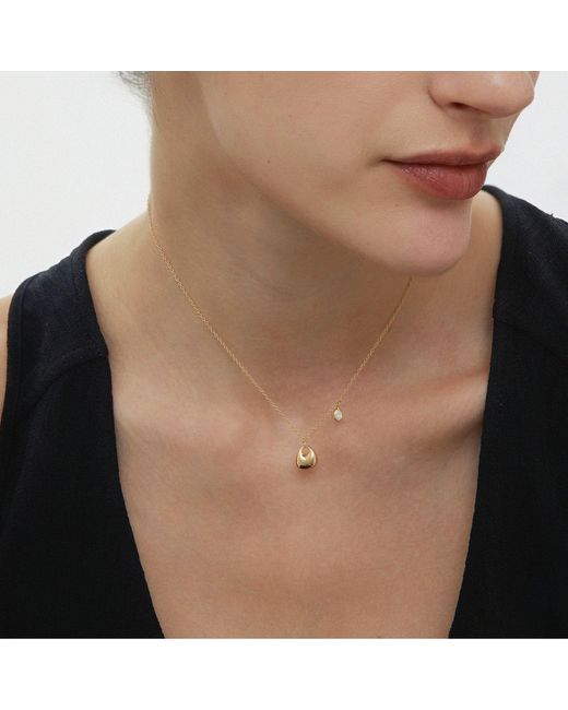 Vanhi White Nora Double Pendant Necklace & Bracelet Set