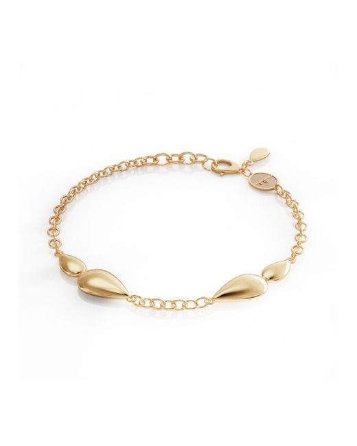 Linda Fiore Metallic Lotus Bracelet, Vermeil