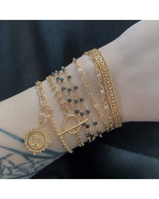 IN CAUDA VENENUM Metallic Celeste Bracelet