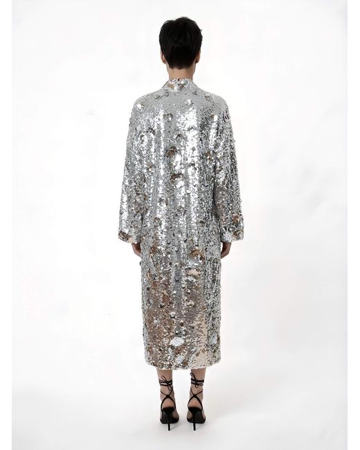 Any Old Iron Multicolor Petal To The Metal Sequin Short Dress