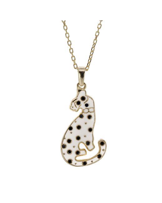 Ebru Jewelry Metallic Dalmatian Dog Necklace