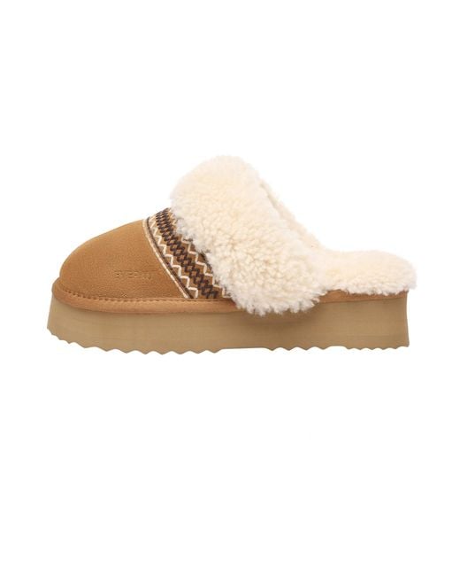 EverAu Australia Natural Crake Knitted Platform Slippers