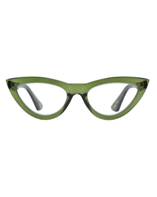 Reality Eyewear Green Kiss Kiss Reader – Moss
