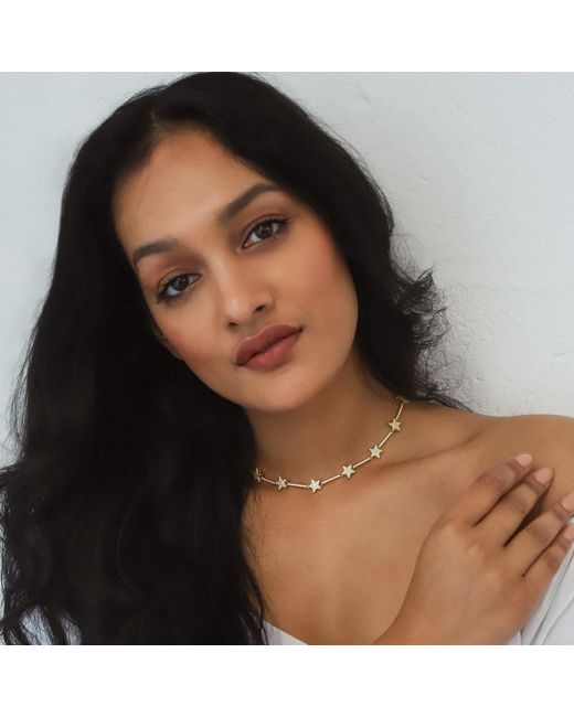 Luna Charles Metallic Margot Sparkling Star Choker