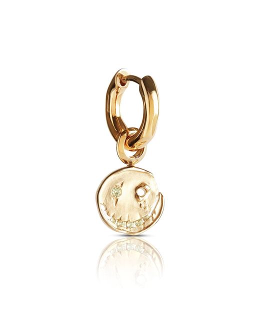 Kasun Metallic Smile Hoop Earrings – August – Peridot – Plated
