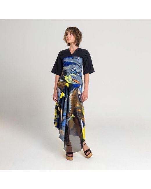 ARTISTA Black Bird Printed Top