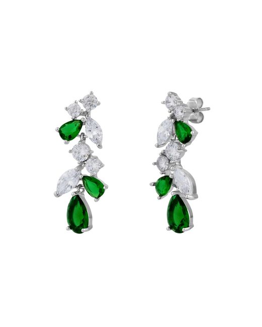 Spero London Green Fancy Drop Tree Branch Earring
