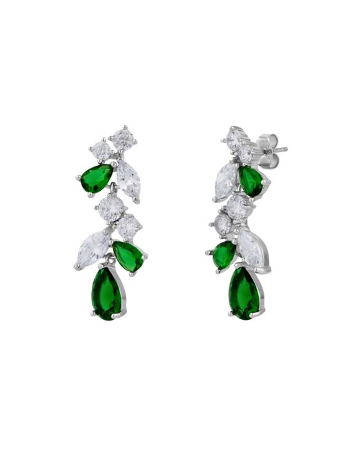 Spero London Green Fancy Drop Tree Branch Earring