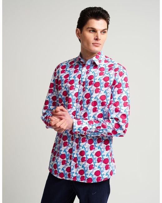 Gresham Blake Red Pomegranates Shirt for men