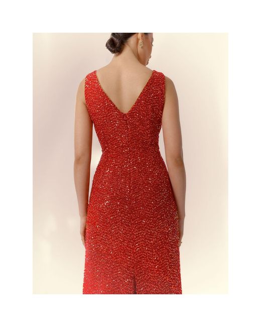 Elsava Red Riva Sequin Dress