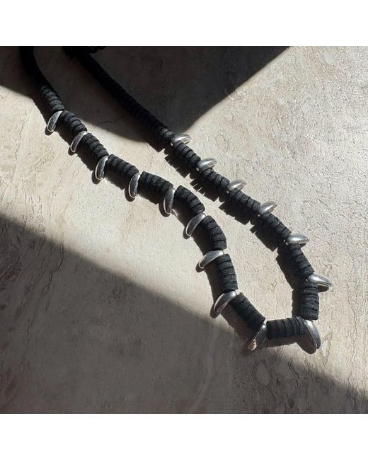 WAIWAI Black Spike Leather Collar Necklace