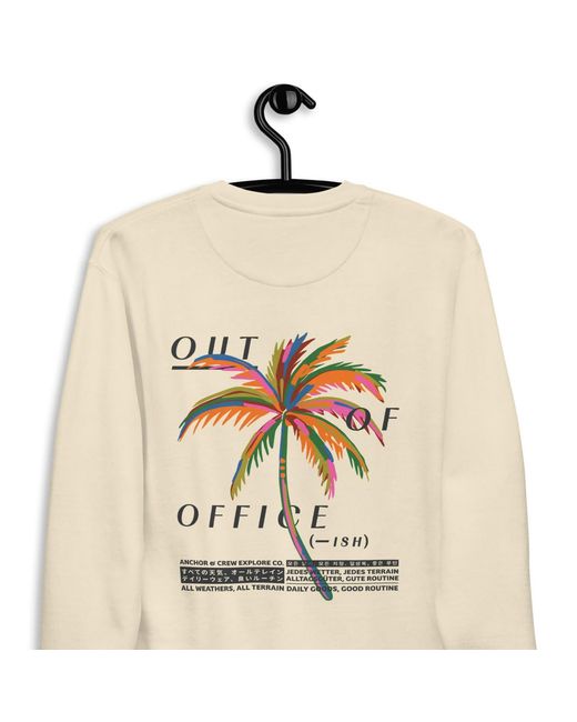 Anchor and Crew Neutrals Natural Out Of Office Passenger Organic Cotton Sweatshirt for men