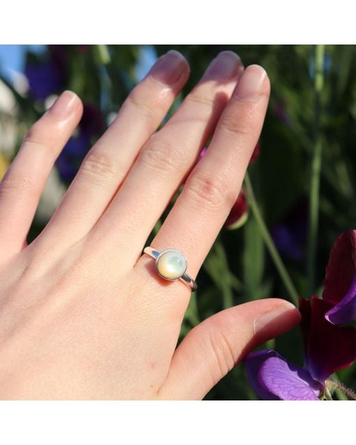 FV Jewellery Metallic La Stèle Mother Of Pearl Circle Ring
