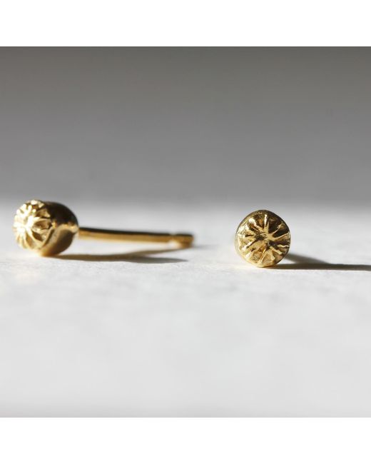 Lee Renee Metallic Poppy Seedpod Earrings