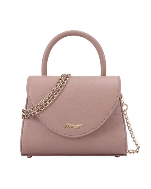 Paul Costelloe Pink Cilo Leather Crossbody Bag
