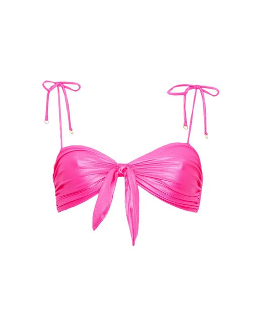 Aulala Paris Pink Miss Enthusiastic Shiny Bikini Top