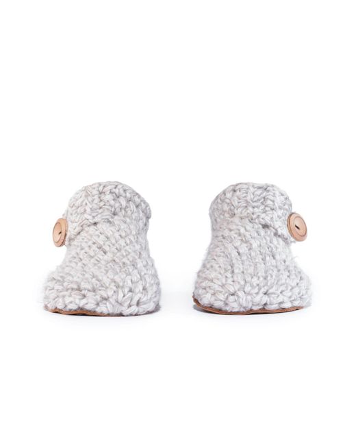 Kingdom of Wow White Neutrals Handmade Ankle Boot Slippers