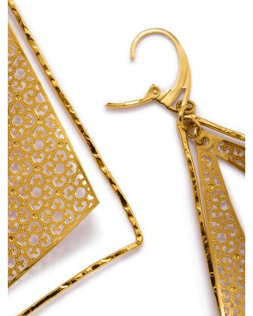 Jaredjamin Metallic Tudor Temptations Leverback Earrings