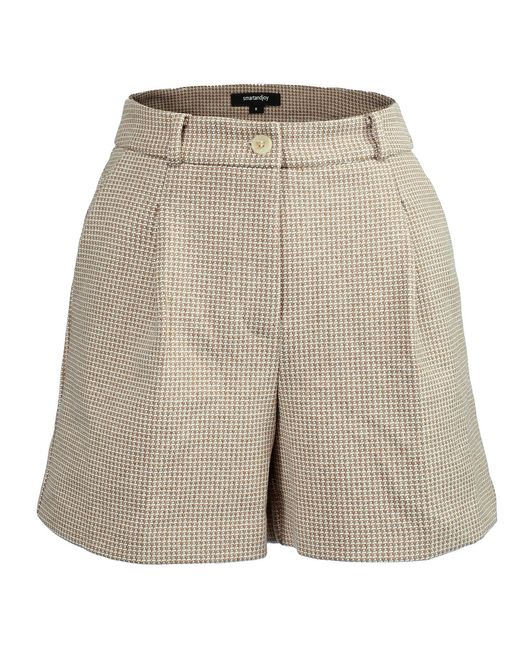 Smart and Joy Natural Micro Houndstooth Short Pants