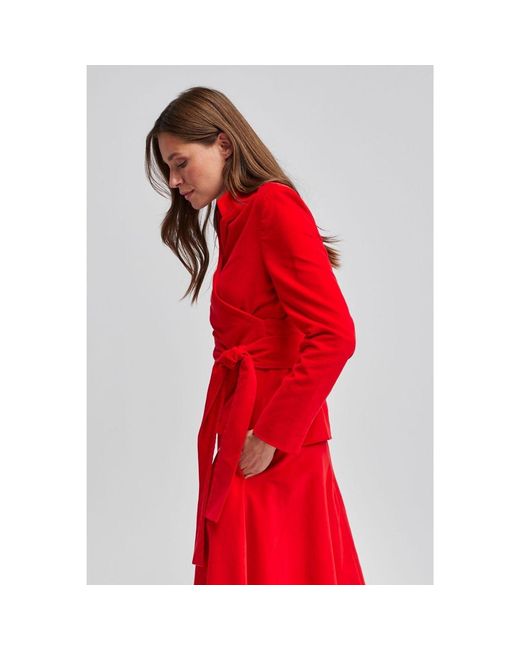 Marianna Déri Red Velvet Wrap Jacket
